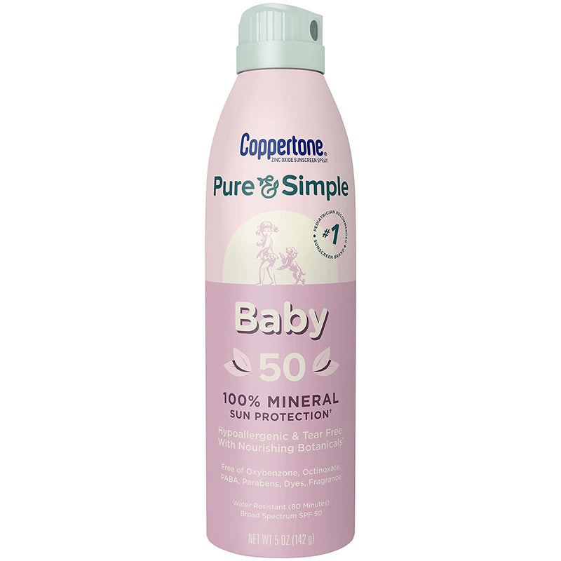 Coppertone Pure and Simple Baby Sunscreen Spray SPF 50