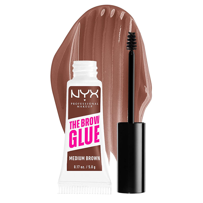 NYX MAKEUP The Brow Glue Tinted Eyebrow Gel Medium Brown